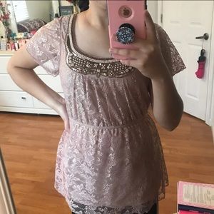 Studio Y Gold and Lace shirt